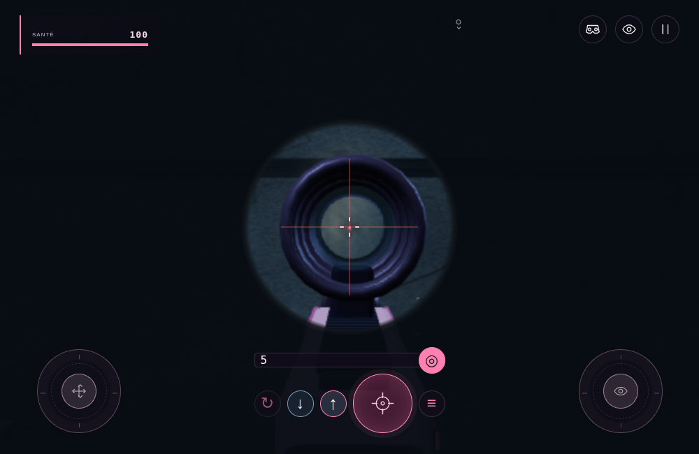 Lunette du nouveau sniper futuriste LANCE en vue FPS